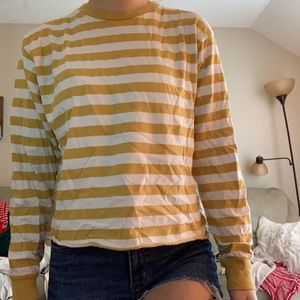 Brandy Melville yellow striped shirt